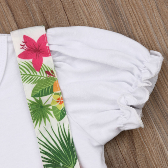 Flamingo Shirt Suspender Skirt Outfit Set - Picture 4 of 6